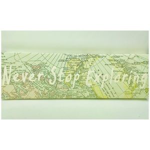 Canvas Board Home Decor Never Stop Exploring Map